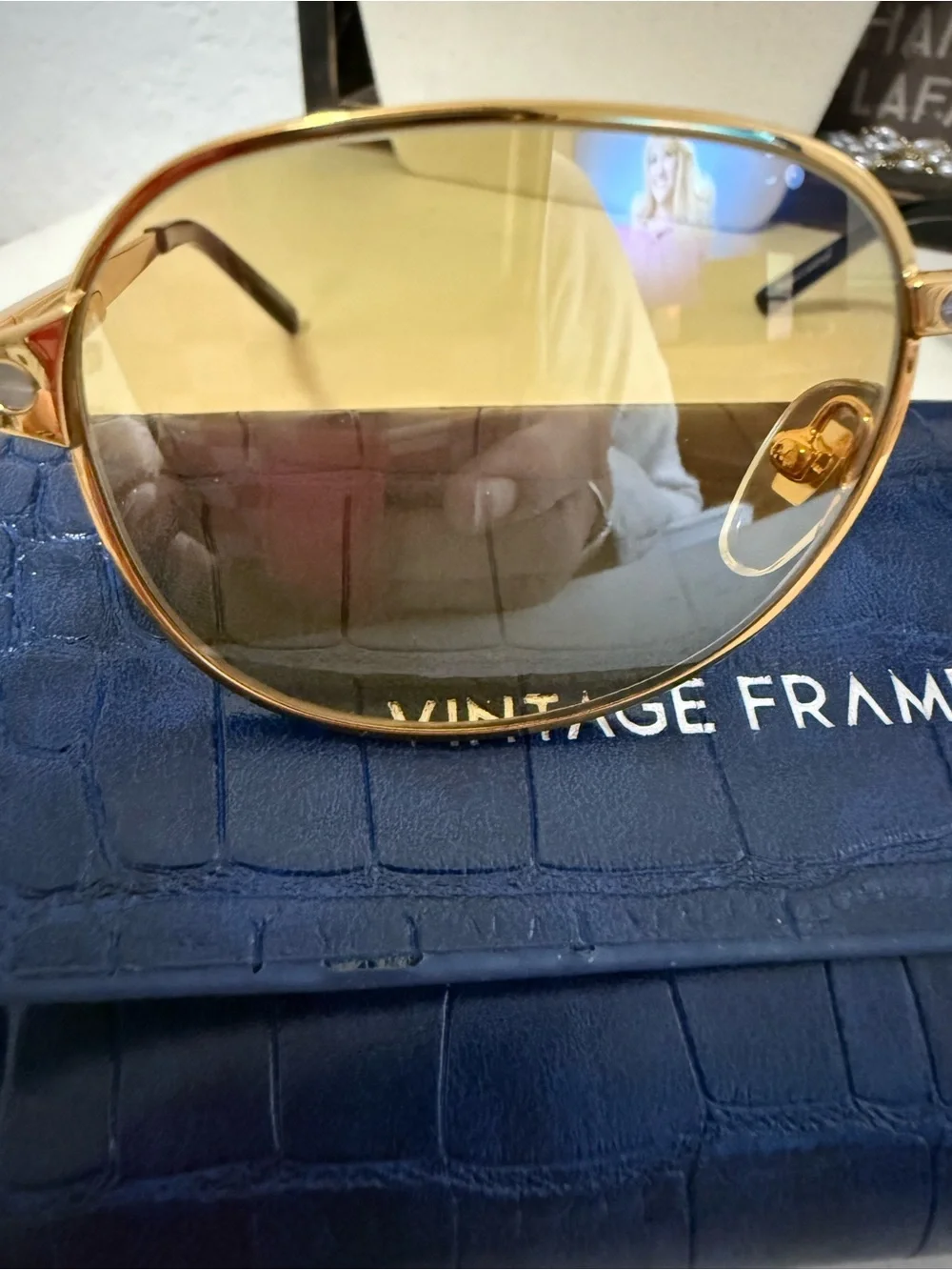 Vintage Frames DETROIT PLAYER 2 LOVE COLLECTION 24KT TWO-TONE YELLOW GOLD